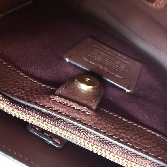 Coach Cream and Pink Floral Women's Bag - Picture 15 of 16